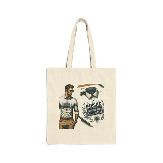 Pursue Everything Cotton Canvas Tote Bag