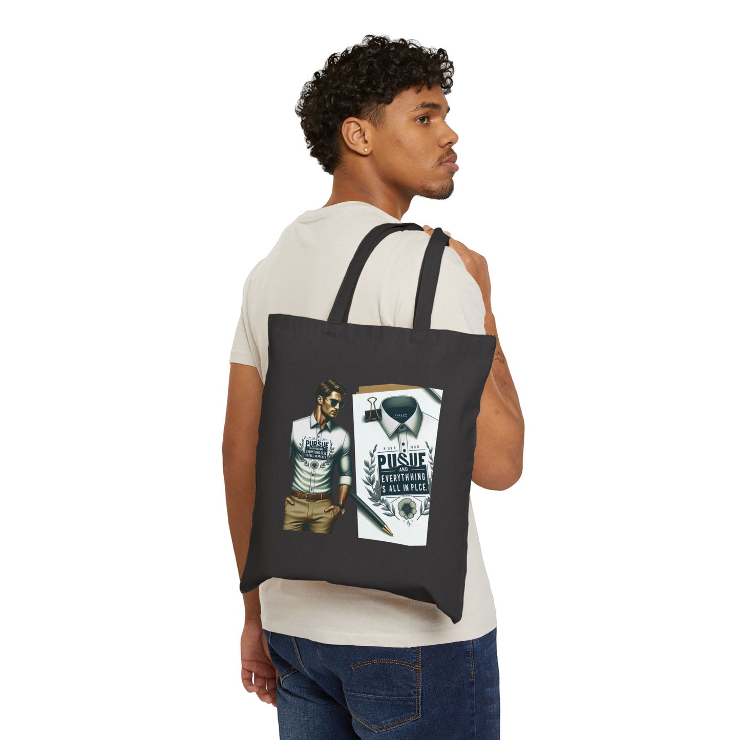 Pursue Everything Cotton Canvas Tote Bag